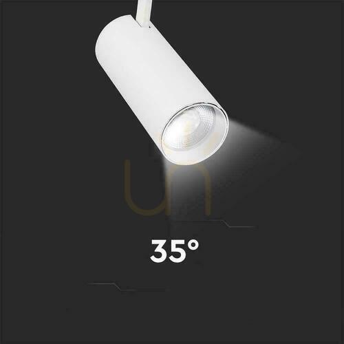 Verifica 3F V-TAC corp de iluminat pentru magistrale 40W LED 35st CCT CRI90+ Alb VT-47050 2700K-4000K-6000K 3150lm