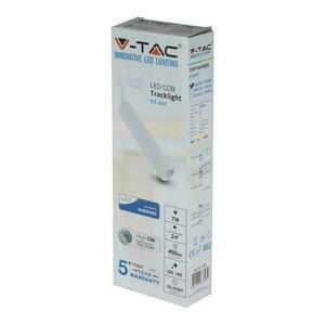 Proiector LED pe șină V-TAC VT-407, trifazat, 7 W, 3000 K, CRI 90, alb small 4