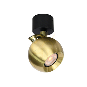 Spot Italux negru GU10 LED dimabil aluminiu 10 cm SPL-45379-1R-BK-GD small 1