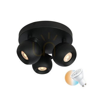 Spoturi Italux negru 3xGU10 LED dimabile IP20 aluminiu oțel SPL-45379-3R-BK small 0