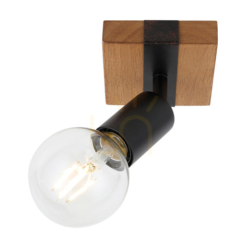 Verifica Spot Italux Molini negru E27 metal lemn SPL-2079-1