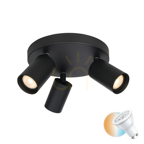 Verifica Spoturi Italux Nesto GU10 3x negru aluminiu 22 cm SPL-23436-3R-BK