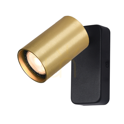 Verifica Lampă de perete Italux Nesto negru-auriu GU10 LED dimabilă WL-23436-1-BK-GD