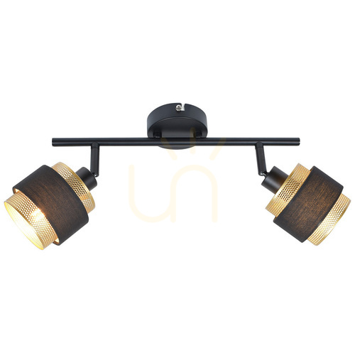 Verifica Spot negru Italux Renez 2xE14 metal, retro, SPL-95820-2
