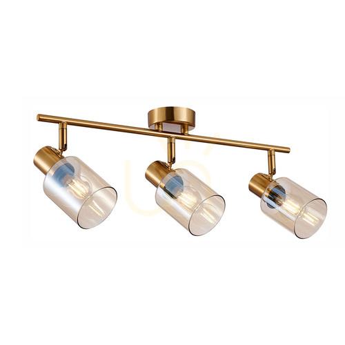 Verifica Spoturi Italux Santia 3xE14 alamă chihlimbar sticlă SPL-65342-3-BRO-AMB