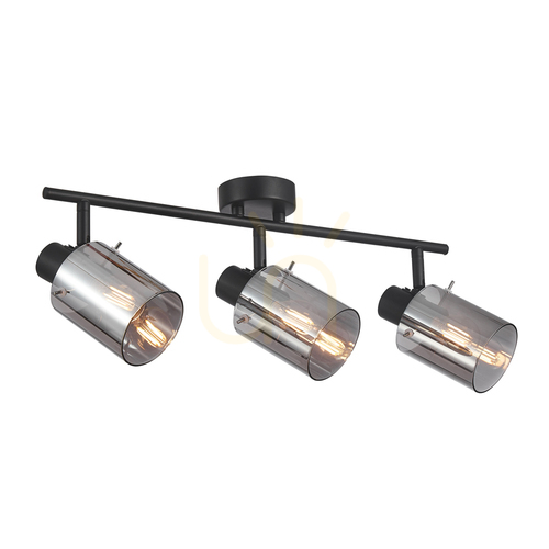 Verifica Spoturi Italux Sardo 3xE14 negru smoky, oțel, SKU SPL-5581-3-BK-SG