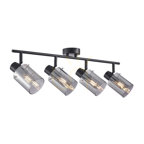Verifica Spoturi Italux Sardo negru smoky 4xE14 dimmabil SPL-5581-4-BK-SG