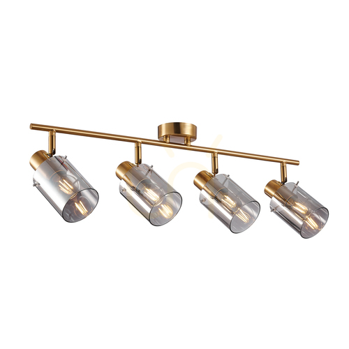 Verifica Spoturi Italux Sardo 4xE14 alamă smoky IP20, 62 cm, SPL-5581-4-BRO-SG