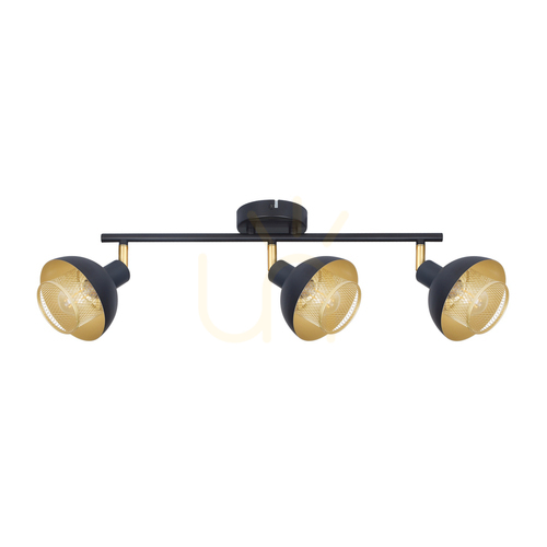 Verifica Spoturi Italux Savio 3xE14 negru-aur metalice LED dimmabile SPL-27357-3-BK-GD