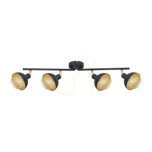 Verifica Spot Italux Savio 4xE14 negru aur metalic 84,5 cm SPL-27357-4-BK-GD
