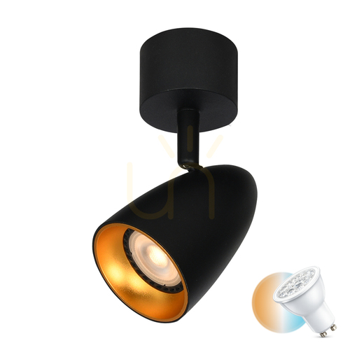 Verifica Spot Italux Tino negru-auriu GU10 max. 10 W SPL-36748-1R-BK-GD