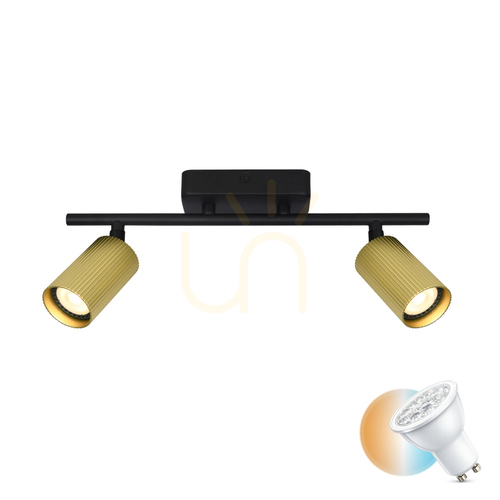 Verifica Spot Italux GU10 2x Negru Aluminiu, dimabil, SKU SPL-46829-2-BK-GD