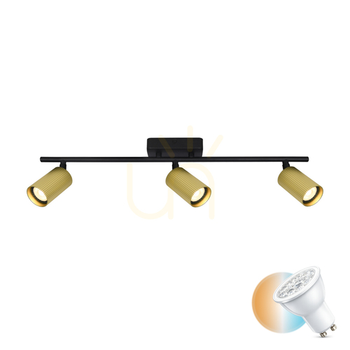 Verifica Spoturi Italux Tris GU10 3 becuri negru aluminiu SKU SPL-46829-3-BK-GD