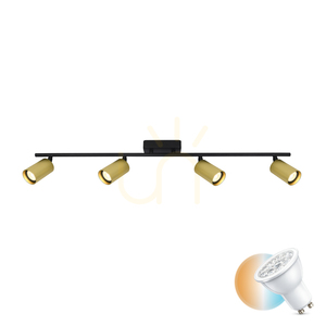 Bară de tavan Italux Tris negru-alamă 4xGU10 SPL-46829-4-BK-GD small 0