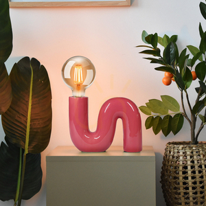 Lampă de masă Aviano POP SERPENT LX23818, ceramică magenta, E27 small 1