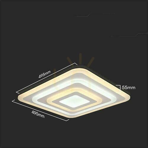 Verifica V-TAC 82W LED Dimmable Plafon Lumina alb Pilot SMART VT-7719 3000K-4000K-6000K 6700lm.