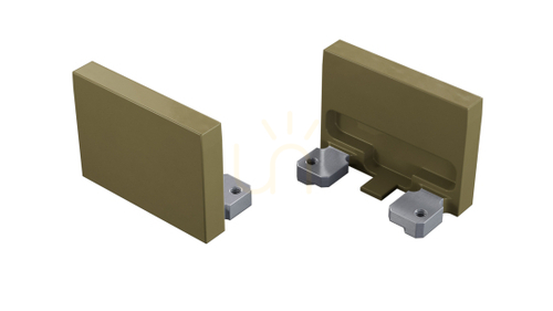 Verifica Capac terminal din aluminiu fără orificiu LUMINES alba, Reed Green RAL 6013