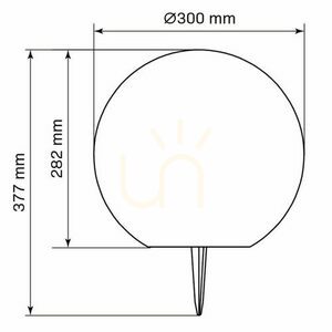 Minge solară de grădină 30 cm RGBW cu telecomandă small 1