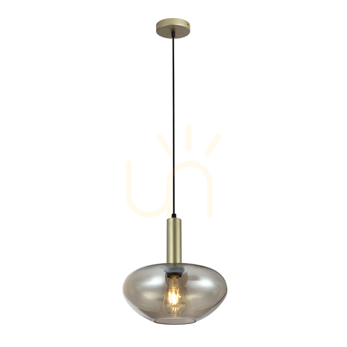 Verifica Lampă suspendată Italux Gold Gater E27, șampanie, 28 cm, PND-23541A-1-GD-CH