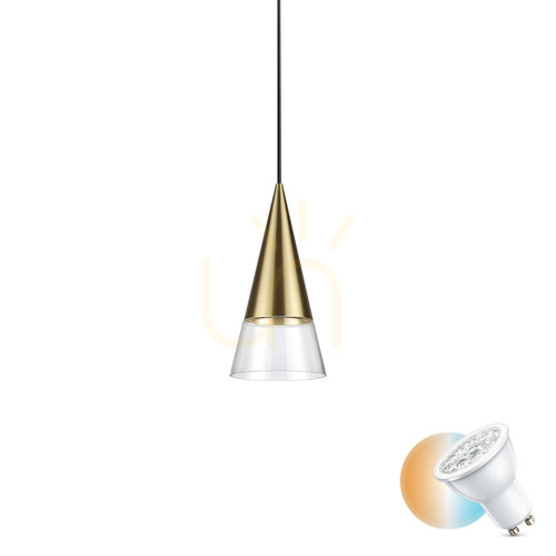 Verifica Lampă suspendată Ideallux CONO alamă sticlă GU10 15 cm 321479
