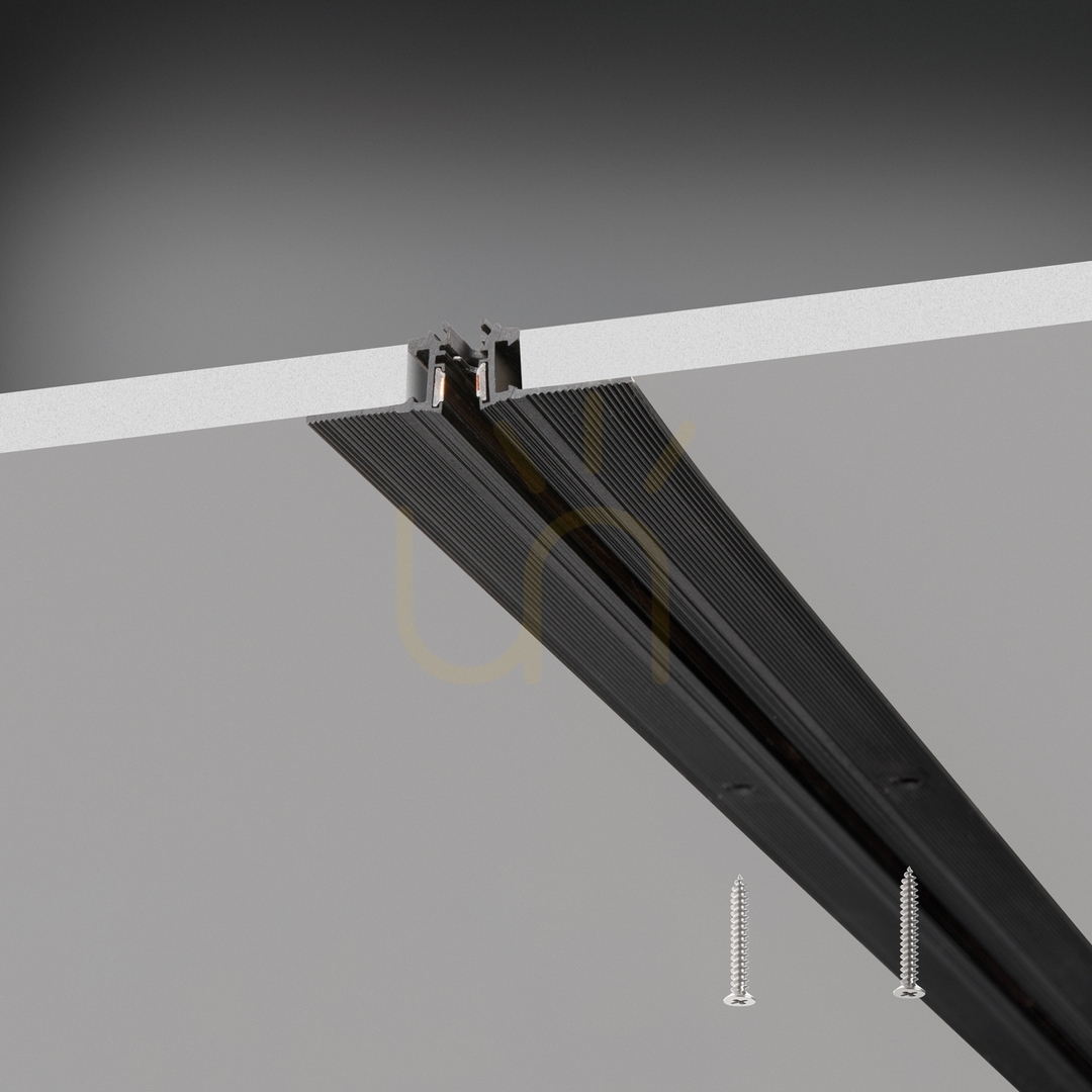 previzualizare Profil încastrat Ideallux DEVA negru aluminiu 2000 mm 332512 Profil încastrat Ideallux DEVA negru aluminiu 2000 mm 332512