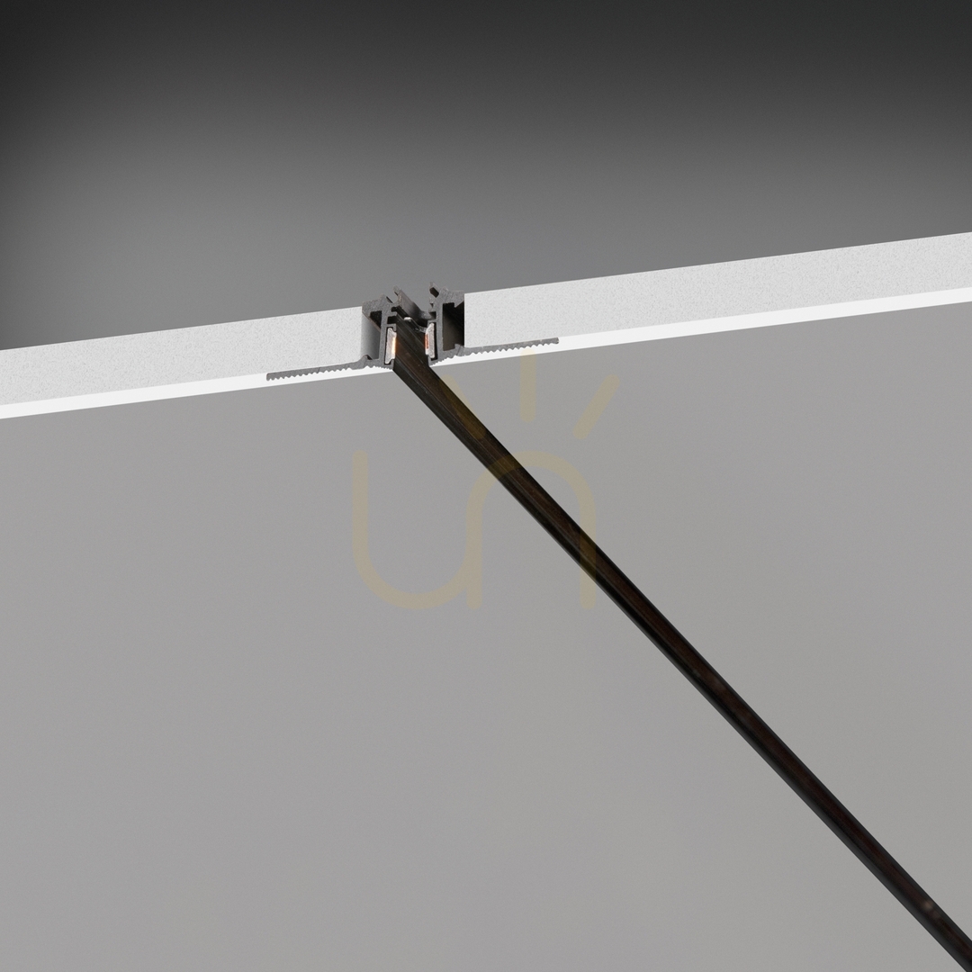 Afişa Profil încastrat Ideallux DEVA negru aluminiu 2000 mm 332512 Profil încastrat Ideallux DEVA negru aluminiu 2000 mm 332512