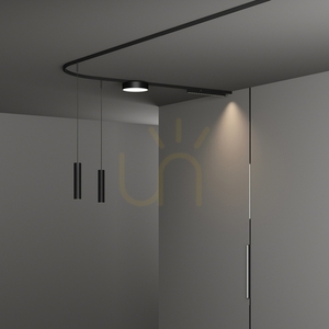 Profil aplicat aluminiu negru Ideallux DEVA 1000 mm 332475 small 2
