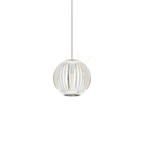 Verifica Lustră suspendată Ideallux Diamond transparentă LED 5.5W crom 11 cm 343457