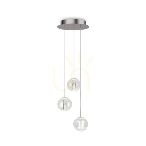 Verifica Lustră suspendată LED Ideallux Diamond transparentă crom 5x15W 343464