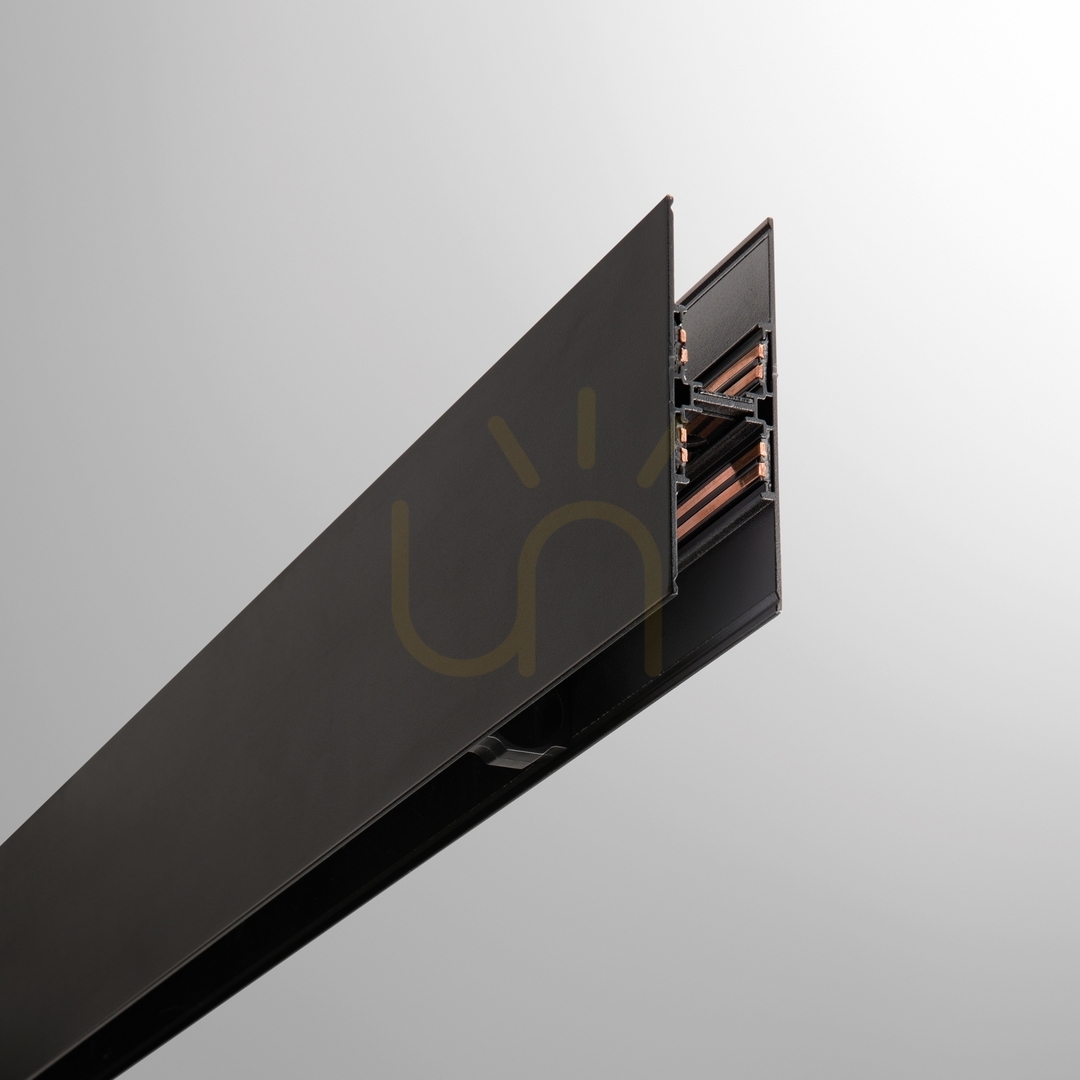 Vedere Profil iluminat bi-emission Ideallux EGO negru 2000 mm aluminiu 340647 Profil iluminat bi-emission Ideallux EGO negru 2000 mm aluminiu 340647