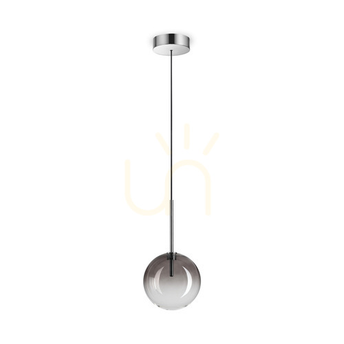 Verifica Lampă suspendată Ideallux Equinoxe fumurie sticlă metal D15 326351