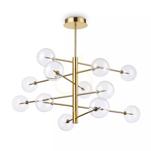 Lustră suspendată Ideallux Equinoxe SP12 Fume Sfumato 345390 12xG4 crom/sticlă small 3