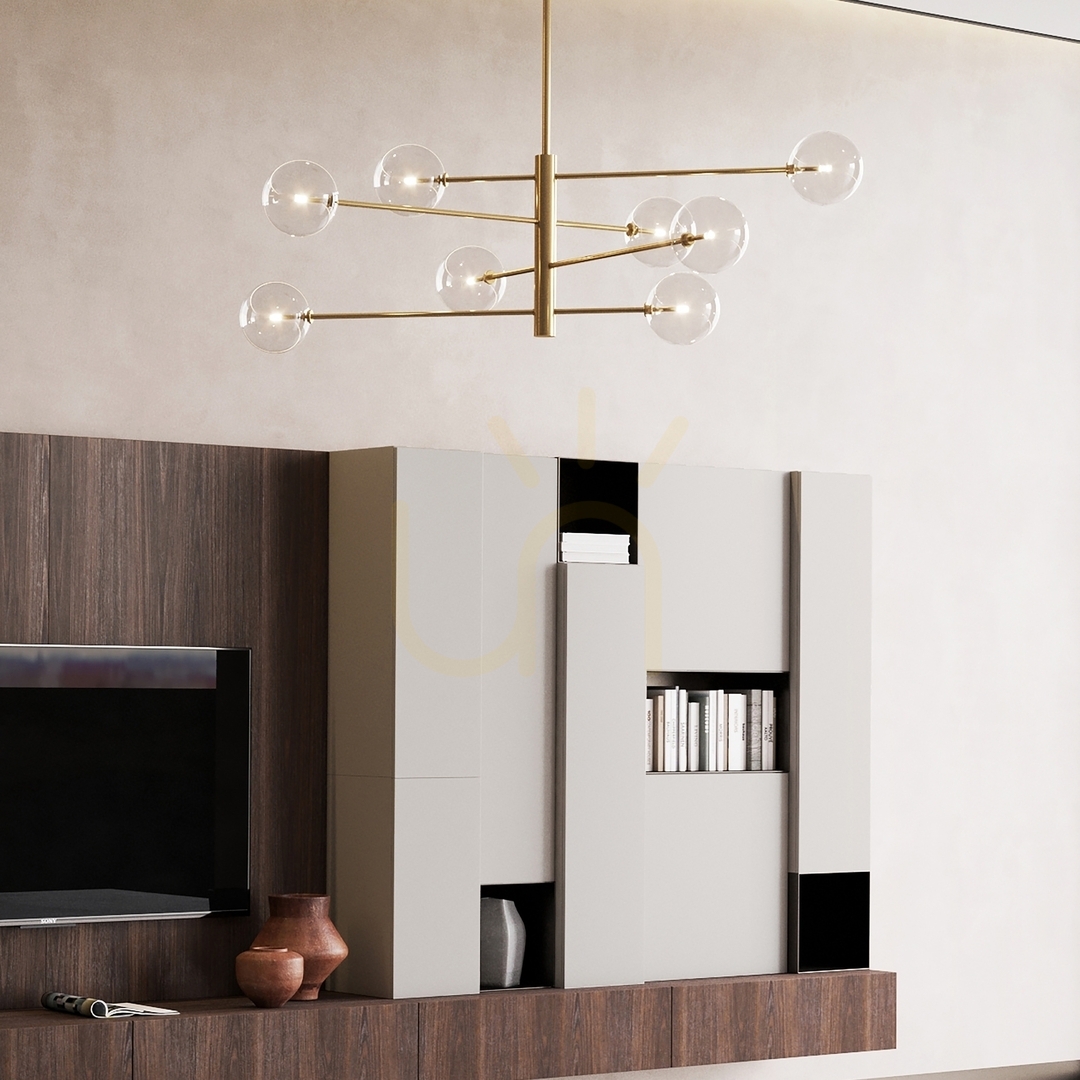 Vedere Lustră suspendată Ideallux Equinoxe SP8 Ambra Sfumato crom 128 cm 345420 Lustră suspendată Ideallux Equinoxe SP8 Ambra Sfumato crom 128 cm 345420