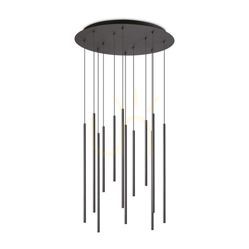 Verifica Lustră suspendată Ideallux Look Filo negru LED 19W 60 cm 341095