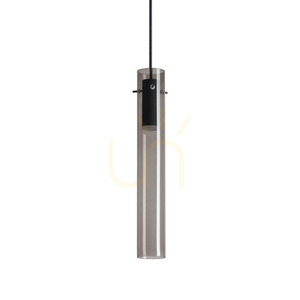 Lampă suspendată Ideallux FLAM Fumé LED 10W sticlă metal crom 321042 small 0