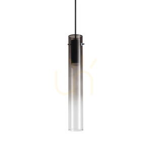 Lampă suspendată Ideallux FLAM 345512 LED 10W sticlă metal crom 6 cm small 0