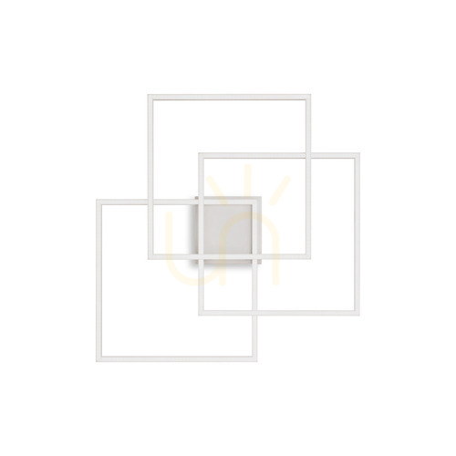 Verifica Plafond LED Ideallux Frame Quadrato alb 53,3 cm 33W 2700K 341316