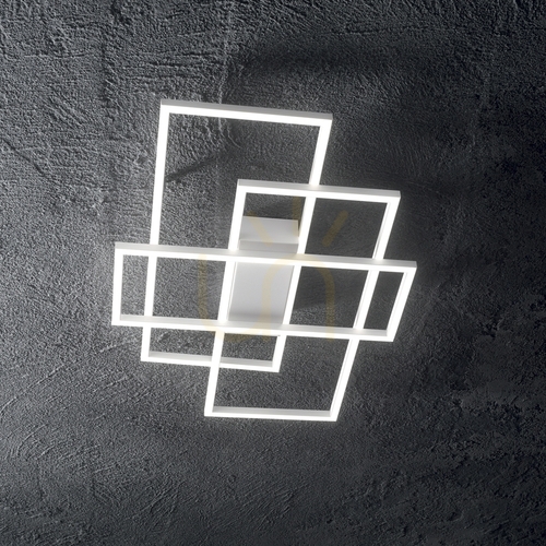 Verifica Plafond LED Ideallux Frame Rettangolo alb 33W 2700K 62,5 cm 341323