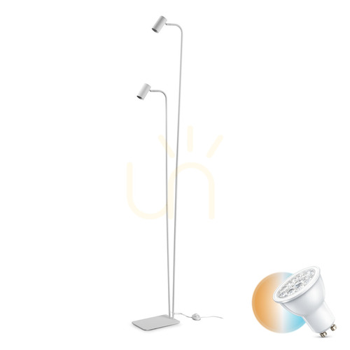 Verifica Lampadar Ideallux GINGER alb metal 2xGU10 345314