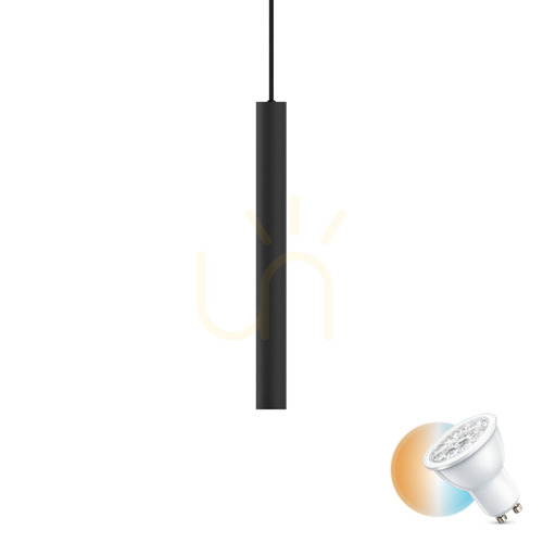 Verifica Lustră suspendată Ideallux Look neagră GU10 40 cm aluminiu 343310