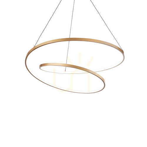 Verifica Lustră suspendată Ideallux OZ D60 alamă LED 47W 2700K 342368