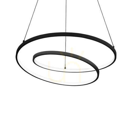 Verifica Lampă suspendată Ideallux OZ neagră LED 52W 80 cm 342412