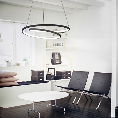 Verifica Lustră suspendată Ideallux OZ neagră LED 52W 4000K D80 342443