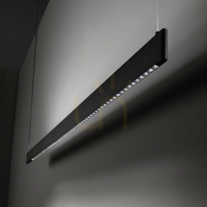 Lustră suspendată Ideallux STEEL Slim Wide 120 cm negru LED 3000K aluminiu 348384 small 1
