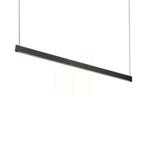 Lustră suspendată Ideallux STEEL Slim Wide 120 cm negru LED 3000K aluminiu 348384 small 0