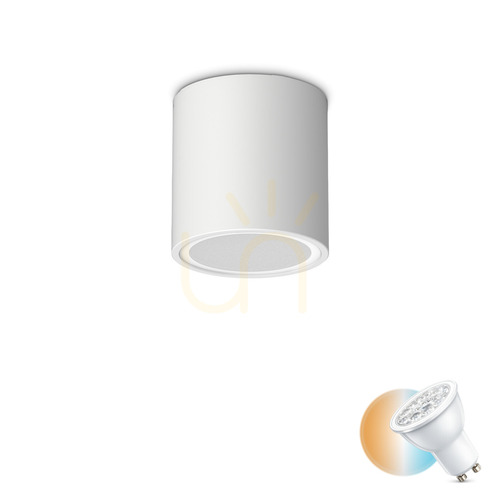 Verifica Plafonieră exterior Ideallux TECHO 318127 alb rotundă GU10 IP54 Ø9 cm