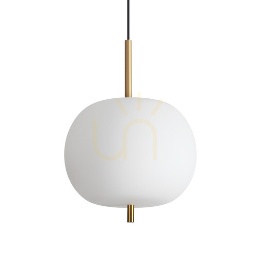 Verifica Lustră suspendată Ideallux Umile albă sticlă metal 30 cm LED 20W 314969