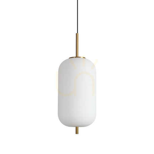Verifica Pendul LED Ideallux Umile SP1 alb/alămă sticlă metal 22 cm 314952