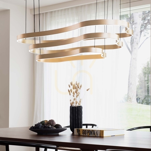 Verifica Lampă suspendată Ideallux WAVES albă LED 37W 345239