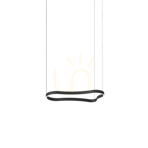 Verifica Lampă suspendată LED Ideallux Waves negru 37W 345215